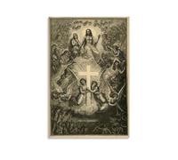 MNABSO Exaltation of The Holy Cross Prayer Jesus Art Impression photo moderne Décoration de chambre familiale 20 x 30 cm