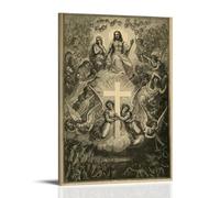 MNABSO Exaltation of The Holy Cross Prayer Jésus Art Poster décoratif sur toile Art mural pour salon, chambre à coucher, 50 x 75 cm