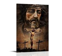 MNABSO Jesus on The Cross - Art mural - Impression photo moderne - Décoration de chambre familiale - 20 x 30 cm