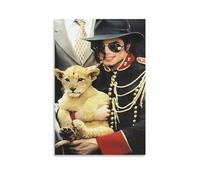 MNABSO Michael Jackson King of Africa Art mural, impression photo, décoration moderne pour chambre familiale, 50 x 75 cm