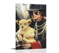 MNABSO Michael Jackson King of Africa Art mural, impression photo, décoration moderne pour chambre familiale, 60 x 90 cm