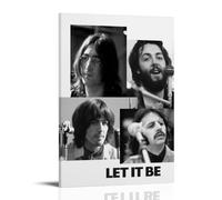 MNABSO The Beatles Star Black White Art Poster Peinture décorative sur toile Art mural pour salon, chambre à coucher, 40 x 60 cm