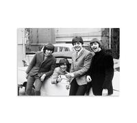 MNABSO The Beatles Star Black White Fan Art Poster Peinture décorative sur toile Art mural pour salon, chambre à coucher, 50 x 75 cm