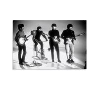 MNABSO The Beatles Star Poster d'art noir et blanc - Peinture décorative sur toile - Pour salon, chambre à coucher - 30 x 45 cm