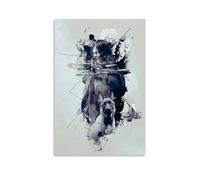 MNABSO The Walking Dead TV Series Classic Character Fan Art Poster décoratif sur toile Art mural pour salon, chambre à coucher, 30 x 45 cm