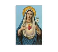 MNABSO Virgin Mary Flawless Heart of The Ocean Art mural Impression d'image moderne Décoration de chambre familiale 20 x 30 cm