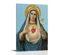 MNABSO Virgin Mary Flawless Heart of The Ocean Poster décoratif sur toile Art mural pour salon, chambre à coucher, 40 x 60 cm
