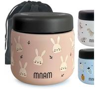 mnam Boîte de Conservation Isotherme pour Bébé 400 ml - Thermo Alimentaire Chaud - Termos Bébé - Gamelle Isotherme Repas - Lunch box - Food Thermy (Flaskbunny)