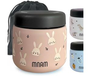 mnam Boîte de Conservation Isotherme pour Bébé 400 ml - Thermo Alimentaire Chaud - Termos Bébé - Gamelle Isotherme Repas - Lunch box - Food Thermy (Flaskbunny)