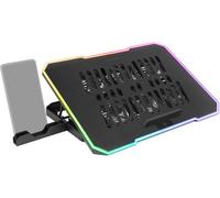 Mnbc7, Base De Refroidissement Et Support 16"", Rgb 10 Modes, 6 Ventilateurs Contrôlables, Support 6 Positions, Support Pour Smartphone, 2 Usb 2.0, Noir[POU6261178]