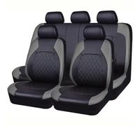 MNBHJGR 9Pcs Voiture Cuir Ensembles Housses siège, pour Dacia Sandero Stepway 3 Extreme 2020-2023 2024 Respirant Antidérapant Imperméable 5 Seats Full Set Accessoire,A/Grey
