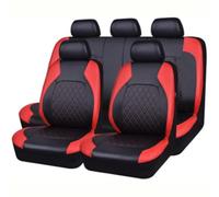 MNBHJGR 9Pcs Voiture Cuir Ensembles Housses siège, pour Dacia Sandero Stepway 3 Extreme 2020-2023 2024 Respirant Antidérapant Imperméable 5 Seats Full Set Accessoire,D/Red