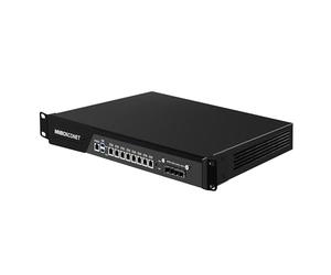 MNBOXCONET 1U Firewall Server 19'' Rackmount Router Appliance Core i3-7100, 4 x 10GBE B250 Redundant Power Supply 8 x 2.5 Gigabit LAN Console OPNsense, VGA, DDR4 8GB RAM 64GB SSD