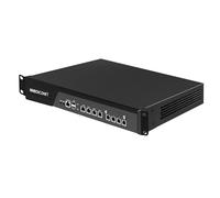 MNBOXCONET 1U Rackmount Firewall Appliance N200, 8GB RAM 256GB SSD, 19'' Rack Hardware Router PC, 8 x 2.5GbE I-226V LAN, U2 OPNsense Homelab Server, Network Triple Display, Console
