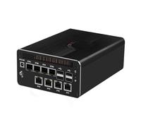 MNBOXCONET AI Firewall Mini PC Core Ultra 7 155H CPU, DDR5 8 Go RAM 256 Go NVMe SSD, Micro ordinateur de bureau 8 x 2,5 Go LAN, support Win Linux Proxmox OPNsense, SPK/MIC