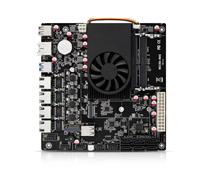 MNBOXCONET Carte mère NAS N6005 à faible puissance, barébone, sans RAM, sans SSD, carte NAS Mini-ITX pare-feu, 4 x i226 V 2,5 GbE LAN, double emplacement M.2 2280 NVMe, 6 emplacements SATA3.0