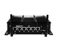 MNBOXCONET Fanless Industrial Firewall Mini PC Quad Core i5 10210U Micro Router Appliance, 6 x 2.5 GbE i225V LAN, DDR4 8GB RAM 128GB SSD, Support Windows OPNsense, COM, WiFi6, BT5.2, SIM Slot