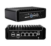MNBOXCONET Firewall Mini PC Appliance N100, Small Fanless Ordinateur de Bureau 4 x 2.5GbE I226-V LAN, Barebone NO RAM NO SSD, Windows 11 Pro, Micro Router OPNsense, Type-C, TF Slot, HD