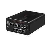 MNBOXCONET Firewall Mini PC Ultra 5 125H, 4 x 10 Go SPF+ 16 Go de RAM 512 Go NVMe SSD AI Office Micro ordinateur de bureau, 4 x 2,5 Go LAN, support Linux Proxmox OPNsense, SPK/MIC