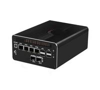 MNBOXCONET Firewall Mini PC Ultra 7 155H, 2 x 10GBE SPF+ 64 Go RAM 2 To NVMe SSD AI Office Micro Desktop Computer, 4 x 2,5 Go LAN, Support Linux Proxmox OPNsense, SPK/Mic