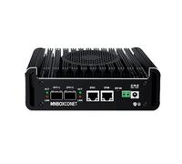 MNBOXCONET Micro Pare-feu PC 2x10GbE SFP+ N150, Mini PC Appliance Office, DDR5 8 Go RAM 128 Go NVME SSD, 2xi226V 2.5GbE LAN, Type-C, TF, HD, Support Windows OPNsense, SPK/MIC