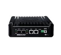 MNBOXCONET Micro Pare-feu PC 2x10GbE SFP+ N305, Mini PC Appliance Office, DDR5 16 Go RAM 1 To NVME SSD, 2xi226V 2.5GbE LAN, Type-C, TF, HD, Support Windows OPNsense, SPK/MIC