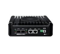 MNBOXCONET Micro Pare-feu PC 2x10GbE SFP+ N355, Mini PC Appliance Office, DDR5 8 Go RAM 512 Go NVME SSD, 2xi226V 2.5GbE LAN, Type-C, TF, HD, Support Windows OPNsense, SPK/MIC