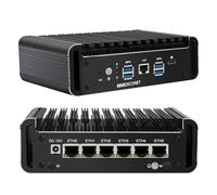 MNBOXCONET Mini PC Core i5 1135G7 Quad Core sans ventilateur pare-feu, micro Appliance Hardware 8 Go RAM 512 Go SSD Computer 6 x 2,5 GbE LAN, console, Sim Card Slot, Win 11 Pro, OPNsense, AES-NI