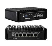 MNBOXCONET Mini PC N150 Firewall Fanless (up to 3.6GHz), DDR5 32GB RAM 2TB SSD Micro Appliance Hardware Computer 6 x 2.5GbE I226-V LAN, Windows, OPNsense, Type C, TF, AES-NI