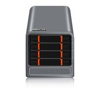 MNBOXCONET Mini PC Nas Server Quad-Core N100 4 Baies,3-in-1 Micro PC Computer DDR5 8GB RAM 256GB NVMe SSD, SPK/MIC, Dual 2.5GbE i226V LAN Soft Router, Hot Swapping HTPC Network Security