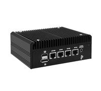 MNBOXCONET Mini PC sans ventilateur AMD Ryzen 5 5500U (6C/12T), Micro pare-feu, ordinateur de bureau Win 11 Pro, DDR4 16 Go RAM 1 To NVME SSD, 4 x i226V 2.5GbE LAN, USB C HD DP Triple Display