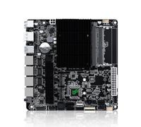 MNBOXCONET NAS Motherboard J4125 Processor Low Power, UHD Graphics, Firewall Mini-ITX NAS Board, 4 x i226V 2.5GbE LAN, Dual M.2 2280 NVMe Slot, USB3.0, Barebone NO RAM NO SSD