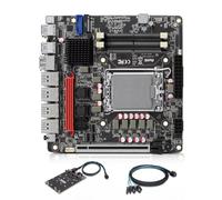 MNBOXCONET Q670 Carte mère NAS 6 baies LGA 1700, PCIe5.0 x 16 emplacements Mini ITX avec 6 x SATA3.0, 6 cartes NAS NVMe double DDR5, Type-C 20 Gbit/s, 32 Go de RAM 1 To SSD (avec câble)