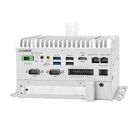 MNBOXCONET sans Ventilateur Mini PC J6412 DIN-Rail Mount Industrial Firewall PC, Micro Embedded Computer DDR4 Barebone, 2 x GbE LAN, GPIO, 2 x RS232/485 COM, Expansion PCIE3.0x1 Slot, DC 9-36V