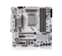 MNBOXCONET W680 LGA1700 M-ATX NAS Motherboard 12 Bay, 4xU-DIMM ECC DDR5 RJ45 10GBE LAN, Carte Mère Dual PCIEx16 Slot, Miniboard 3xM.2 NVME Slot, Five Display, DDR5 16GB RAM 256GB SSD
