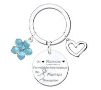MNBVBV Cadeau Annonce Grossesse Mamie - Porte-clef 'Des Mamans Formidables Font Toujours des Mamies d'Exception' - Anniversaire, Fête des Grands-Mères