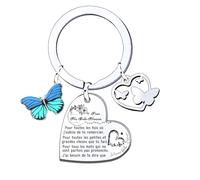 MNBVBV Cadeau Belle Mere Porte Clef Cadeau Fete des Meres Original Cadeau Fête des Mères porte clef belle maman,Cadeau Merci Maman Noel(belle-maman)