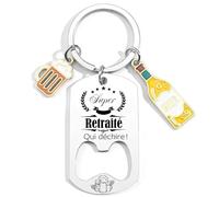 MNBVBV Cadeau Super Retraité Porte-clés cadeau retraite collegue homme cadeau de Retraite Original et Humoristique, 'Qui déchire! collègue de travail départ