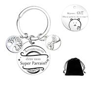 MNBVBV Cadeau Veux tu etre mon parrain Porte clef décapsuleur parrain Porte Clé Parrain Cadeau Parrain Demande Porte Clef Personnalisé Anniversaire cadeau parrain bapteme (1)