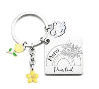 MNBVBV Porte clef Merci pour tout ce que tu as fait pour moi Cadeau merci Nounou Porte-clés Collègue porte clef amitié Meilleure Amie Porte-clés Amitié Toujours Bestie Cadeau D'anniversaire