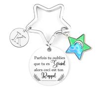 MNBVBV Porte-clés d'inspiration, Pendentif Porte-clés Argenté A-Z 26 Lettres Initiales Parfois Tu Oublies Que tu es Génial, Alors Ceci est Ton Rappel pour Fille,Sœur,L'amie et Mère.