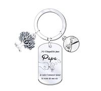 MNBVBV - Porte-clés papa exceptionnel - cadeau fête des pères et fête grands pères - annonce grossesse et naissance - porte clefs personnalisé - cadeau papa anniversaire Noël naissance papa clés (6)
