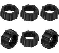 Mnbvc-6pcs Tightening Nut For Replacement Car Phone Mount Screw, 17mm Ball-Joint Fixed Adapter Head Bracket Holder Ring For Dvr Camcorder Wireless Charger, Gps Dash Camera, Phone Holder Stand Clip