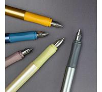 Mnbvc-Ceod Shiny 168656 Stylo Plume Pour Droitiers Et Gauchers Plume M Avec Cartouche D'encre Bleu Roi Violet