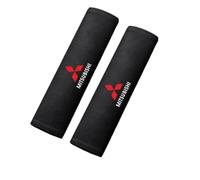 MNBVGHH 2 Pieces Voiture Protege Ceinture de Securit Coussin, pour Mitsubishi Montero Sport 2019-2023 Cuir PU Epaulieres De Ceinture De Securite,Doux Safety Confortable,A
