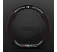 MNBVGHH Couvre Volant Voiture, pour Tesla Model 3 Model S Model X Model Y Respirant résistant Mode Souple Antidérapant Protège et Décore Le Volant Couvre Accessoire Auto,B