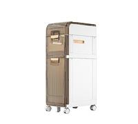 MNBVH Organisateur de salle de bain étroit, armoire de rangement auxiliaire à roulettes, armoire d'affichage sur pied avec tiroirs compacts pour papier toilette, détergent, accessoires de salle de