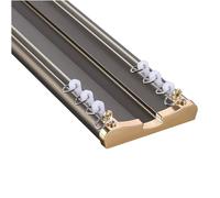 MNBVH Tringle de rideau de plafond épaisse en aluminium 1 m Gris Double Track pour séparateur de pièce Parfait pour la maison et le bureau. Utilisez une solution durable et élégante pour une