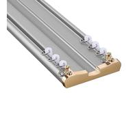MNBVH Tringle de rideau de plafond épaisse en aluminium de 1 m - Double track gris pour séparateur de pièce - Parfait pour la maison et le bureau - Utilisez une solution durable et élégante pour une