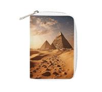 MNBVKL Portefeuille imprimé Pyramid Africa Desert - Grande capacité - Portefeuille de voyage pour femme - Portefeuille pour adulte - Blanc - 16 x 11,5 cm - Moderne, blanc, 16x11.5cm, Moderne